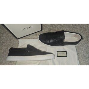 Gucci Slip-On GG Embossed Black Men's size Gucci 9.5 US 10